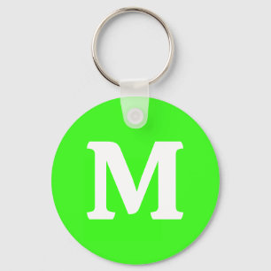 Neon Green Solid Colour  Key Ring