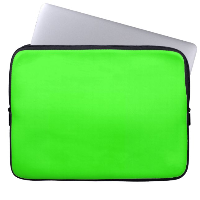 Neon Green Solid Colour  Laptop Sleeve (Front)