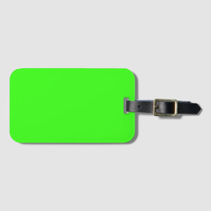 Neon Green Solid Colour Luggage Tag