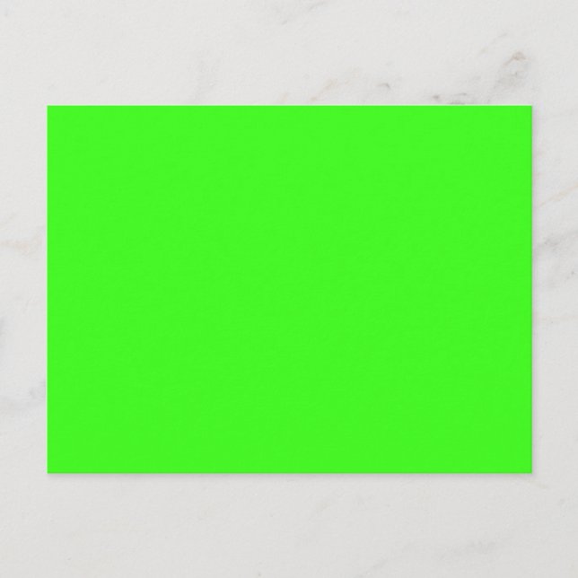 Neon Green Solid Colour Postcard (Front)
