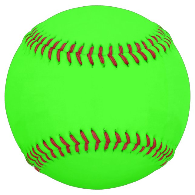 Neon Green Solid Colour  Softball (Front)