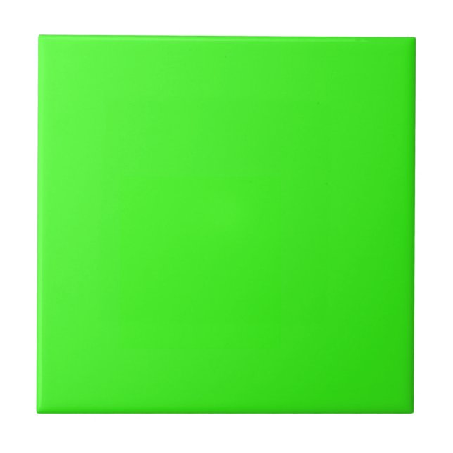 Neon Green Solid Colour  Tile (Front)
