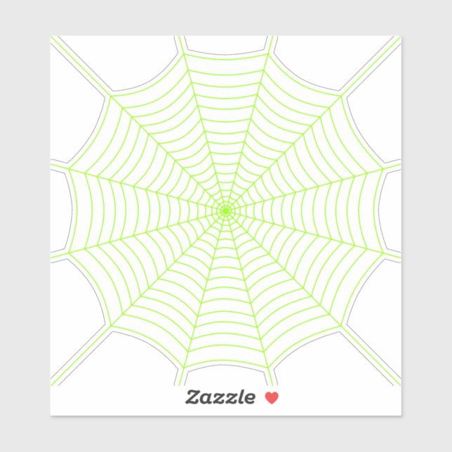 Neon green spider web Halloween pattern (Sheet)