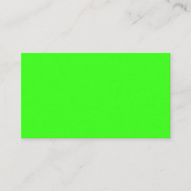 Neon Green Standard Business Card (Front)