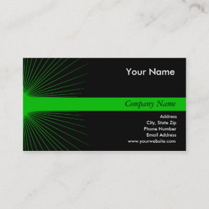 Neon Green Starburst Business Cards