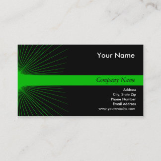 Neon Green Starburst Business Cards
