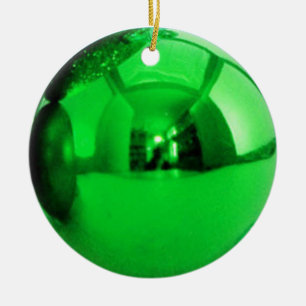 Neon Green Trendy Holiday Ceramic Tree Decoration