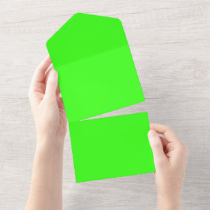 Neon Green Wedding All-in-One Invite – Customise