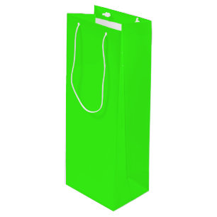 Neon Green Wine Gift Bag