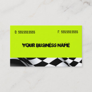 Neon Green with Flag Business Card