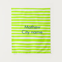 Neon green yellow retro stripes add name cityplace