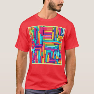 Neon Grid - Colourful Abstract Mosaic T-Shirt