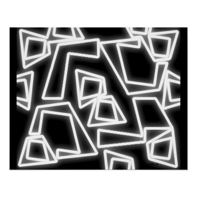 Neon Grid Runner Poster (Front)