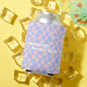 Neon Groovy Disco Can Cooler