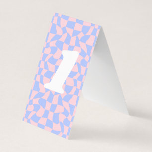 Neon Groovy Disco Table Number Card