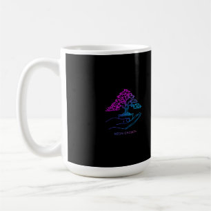 Neon Growth Bonsai Personalised Aesthetic Coffee Mug