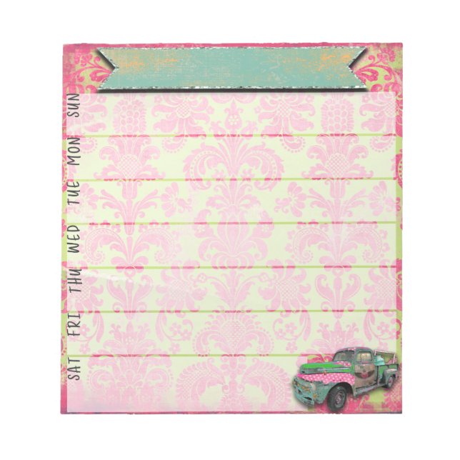 Neon Gypsy Weekly Planner Notepad (Front)