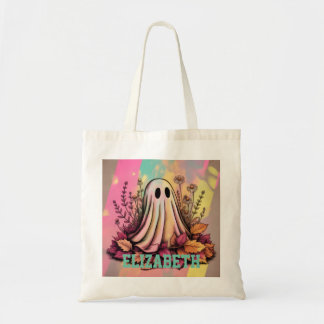 Neon Halloween Ghost, Halloween Ghost, Halloween, Tote Bag