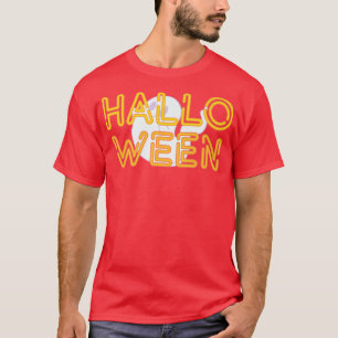 Neon Halloween Happy Ghost Holiday Design Premium  T-Shirt