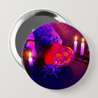 Neon Halloween pumpkins 10 Cm Round Badge