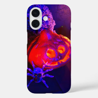 Neon Halloween pumpkins iPhone 16 Case