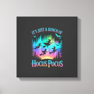 Neon Halloween Witches Png Canvas Print