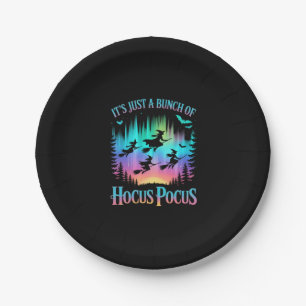 Neon Halloween Witches Png Paper Plate