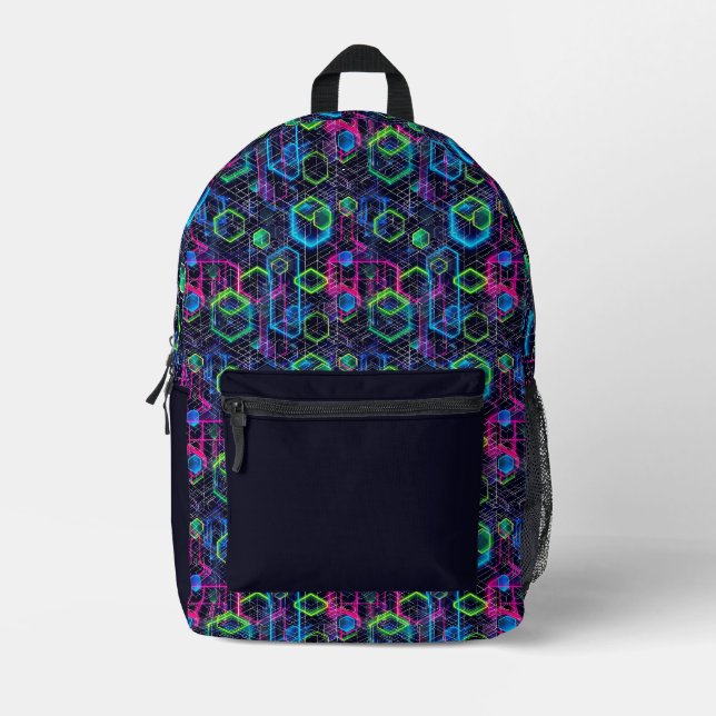 Neon Halos Combi Printed Backpack (Front)