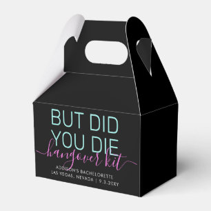 Neon Hangover Relief Kit Personalised Favour Box