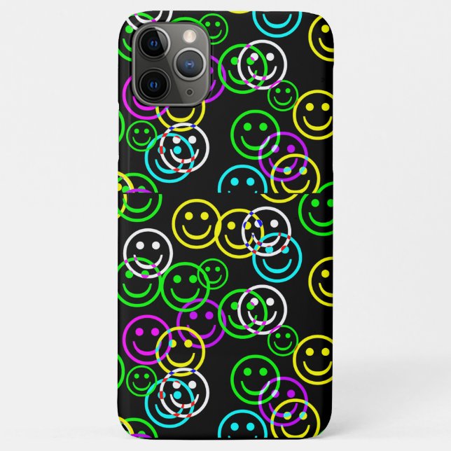 Neon Happy Face iPad case (Back)