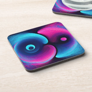 Neon Harmony: A Modern Interpretation of Yin Yang Coaster