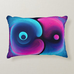 Neon Harmony: A Modern Interpretation of Yin Yang Decorative Cushion