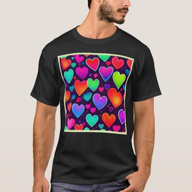 Neon Heart Symphony T-Shirt (Front)