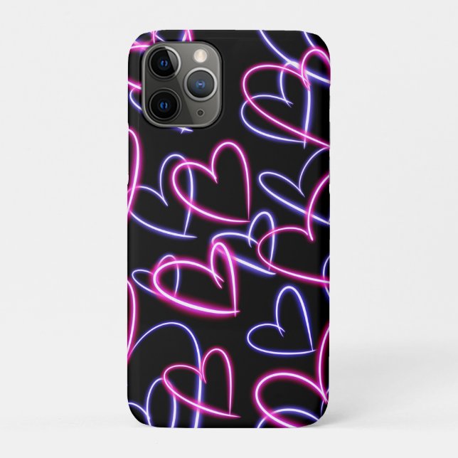 Neon Hearts Case-Mate iPhone Case (Back)