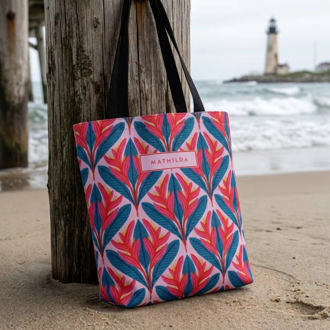 Neon Heliconia Tote Bag (Creator Uploaded)