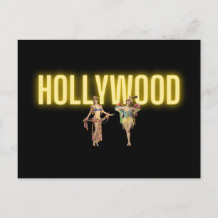 Neon Hollywood & Vintage Beauties Postcard