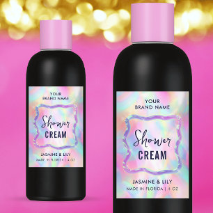 Neon Holographic Soap Shampoo Waterproof Label