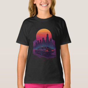 Neon Horizon Drive – Retro Vintage Synthwave Citys T-Shirt