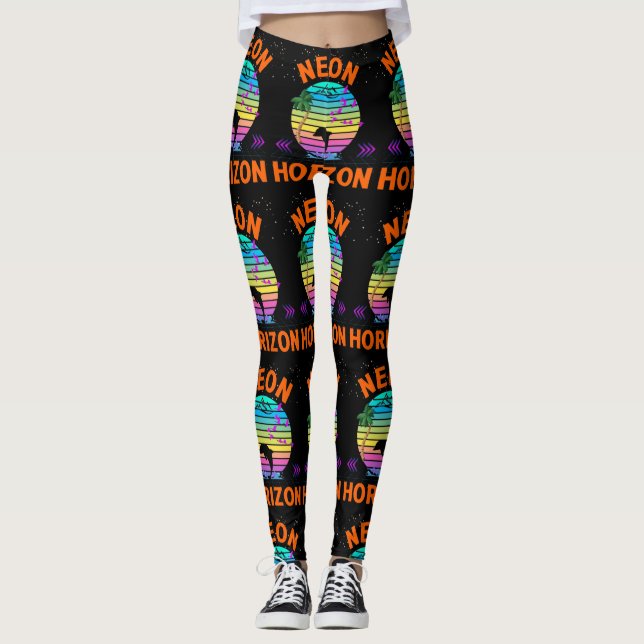 Neon Horizon Sundown Leggings (Front)