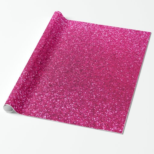 Image of Neon hot pink glitter Wrapping Paper