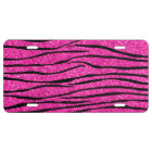 Neon hot pink glitter zebra stripes