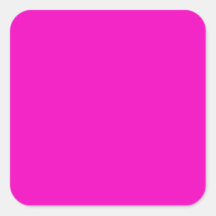 Neon Hot Pink Light Bright Fashion Colour Trend Square Sticker