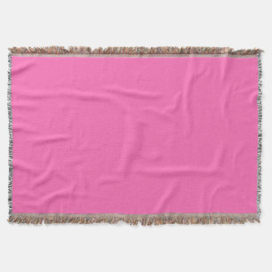 Neon Hot Pink Solid Colour   Classic Throw Blanket