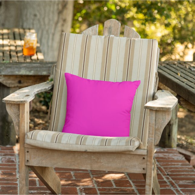 Neon Hot Pink Solid Colour Cushion (Chair)