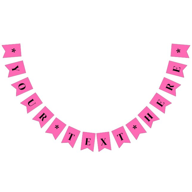 Neon Hot Pink Solid Colour | Custom Bunting (All)