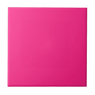 Neon Hot Pink Solid Colour Elegant Minimalist Tile