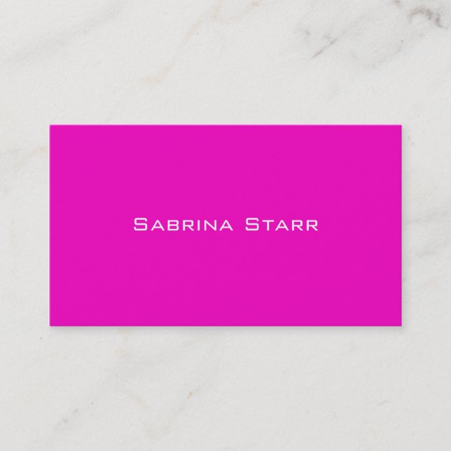 Neon Hot Pink Trend Colour  Personalised Card (Front)