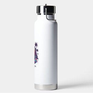 Neon Howl Retro K9 Unit Dog Sunglasses Palm Tree_1 Water Bottle