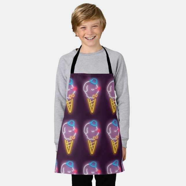 Neon Ice Cream Dog Apron (Worn)