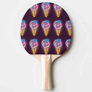 Neon Ice Cream Dog Ping Pong Paddle